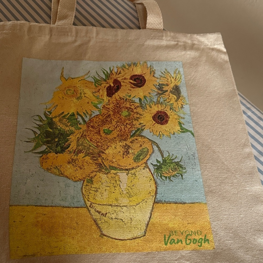 Van Gogh Sunflower Print Tote Bag